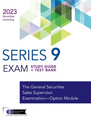cover image of SERIES 9 EXAM STUDY GUIDE 2023+ TEST BANK